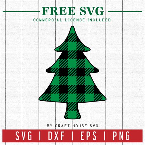 Download Free Plaid Christmas Tree | Cut File for Cricut Machine
