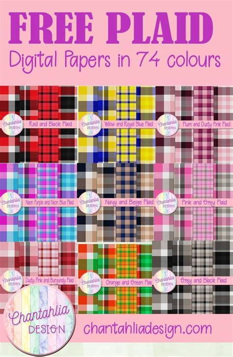 Download Free Plaid Digital Background Papers Crafts