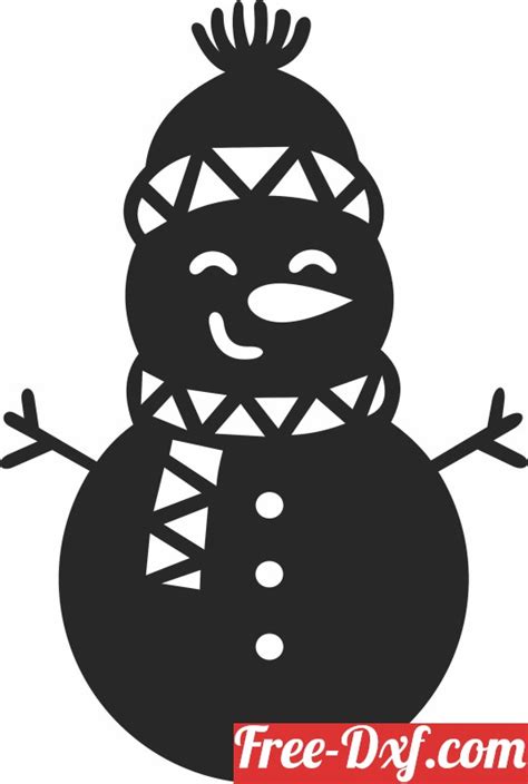 Download Free Plaid Snowman design Files DXF Files