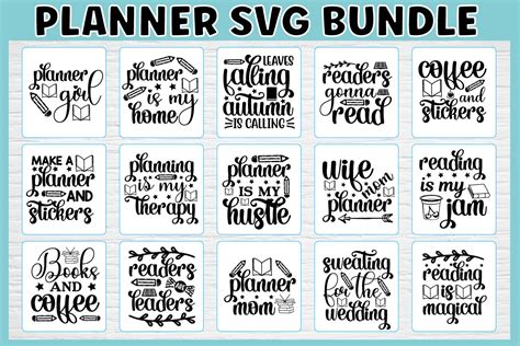 Download Free Planner SVG Bundle Files For Crafts