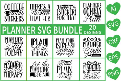Download Free Planner SVG Bundle Printable