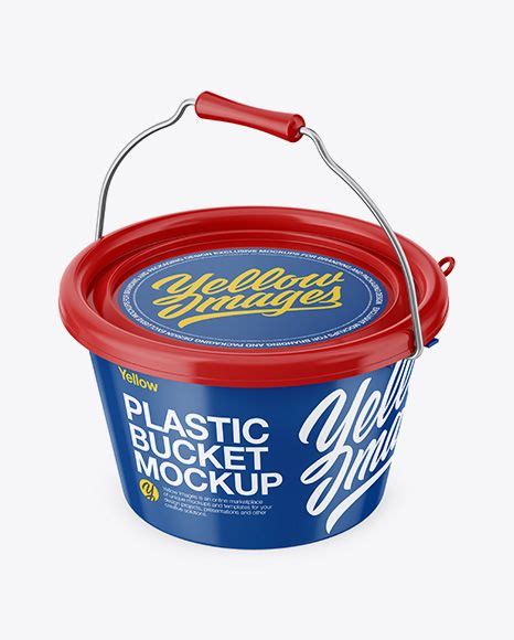 Download Free Plastic Bucket Mockup - Half Side View PSD Generator