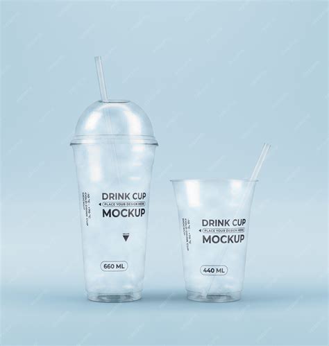 Download Free Plastic Cup Mockup - Front View PSD Generator