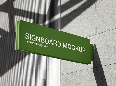 Download Free Plastic Rectangular Signboard Mockup PSD Generator Free PSD Mockups