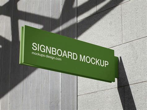 Download Free Plastic Rectangular Signboard Mockup PSD Yellowimages Yellowimages