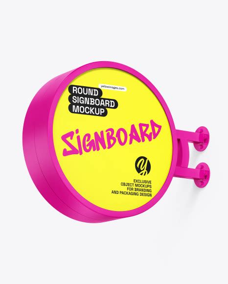 Download Free Plastic Round Signboard Mockup PSD Free Mockups Yellowimages PSD PSD Files