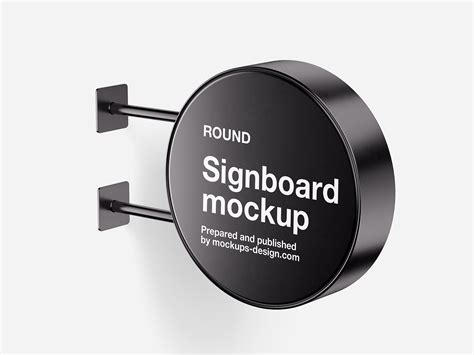 Download Free Plastic Round Signboard Mockup TIFF PSD Generator