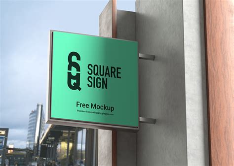 Download Free Plastic Square Signage Mockup PSD TIFF Files Free PSD Mockups