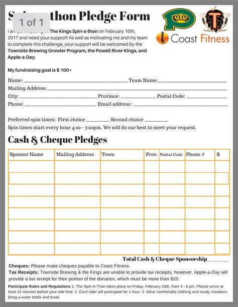 Pledge Sheet