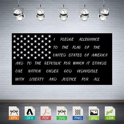 Download Free Pledge of Allegiance Commercial Use DXF Files