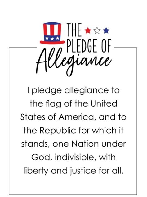 Download Free Pledge of Allegiance Commercial Use For Crafts