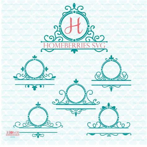 Download Free Pocket Monogram Frames DXF Files