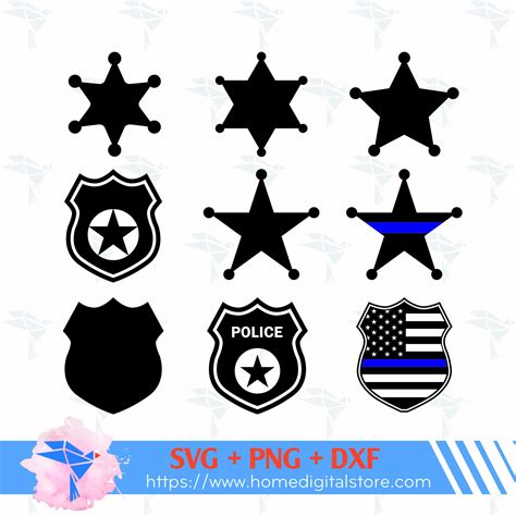 Download Free Police Badge - SVG File, DXF File Creativefabrica DXF Files