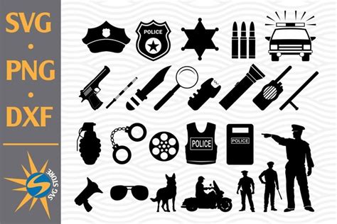 Download Free Police SVG, PNG, DXF Digital Files Include Printable