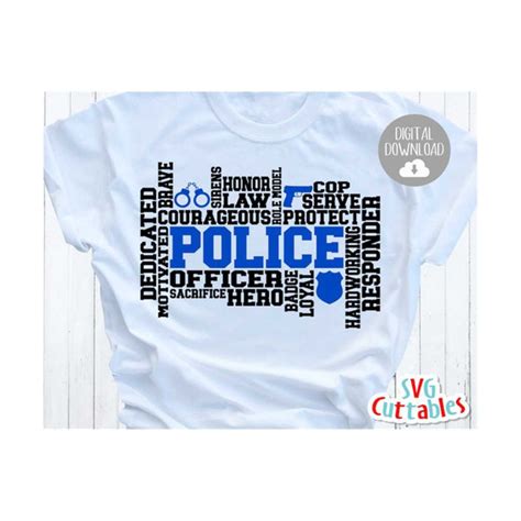 Download Free Police Word Art | Cut File For Silhouette