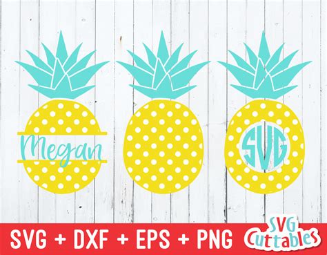 Download Free Polka Dot Pineapples | Summer | SVG Cut File DXF Files
