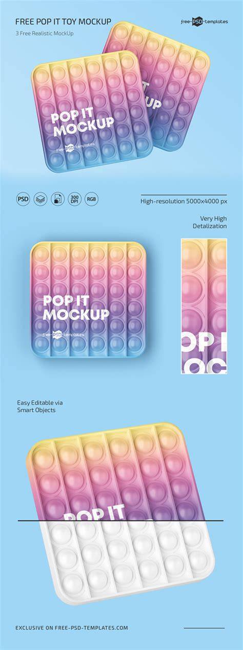 Download Free Pop It Toy Mockup PSD Generator