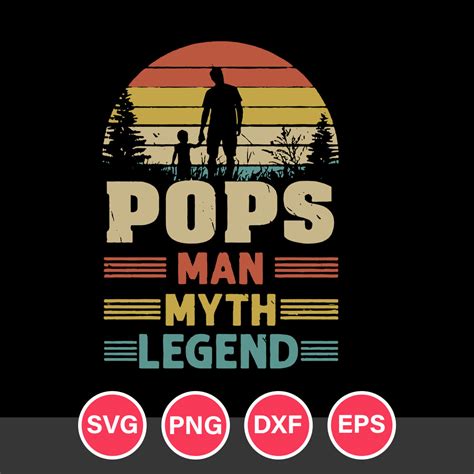 Download Free Pops Man Myth Legend Father's Day Gift DXF Files