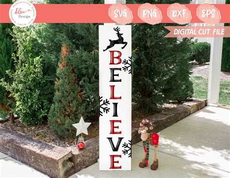 Download Free Porch Sign - Believe SVG DXF Files