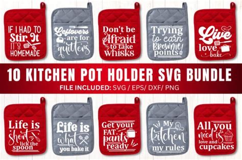 Download Free Pot Holder SVG Design Bundle White Files DXF Files