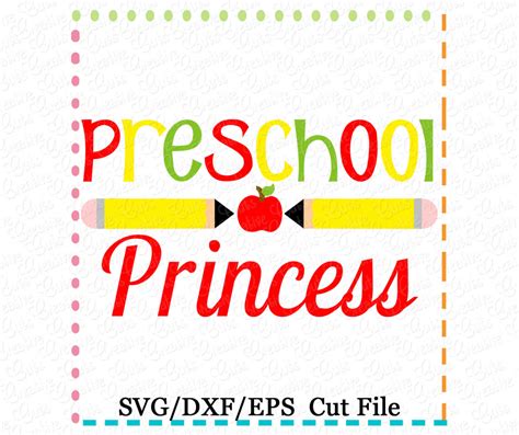Download Free Preschool Princess Cut File DXF Files