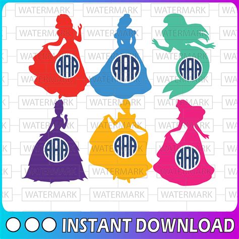 Download Free Preschool Princess Cut File Silhouette For Crafts