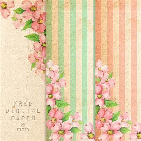 Download Free Pretty floral papers Files Free PSD Mockups