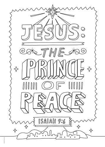 Download Free Prince Of Peace Printable