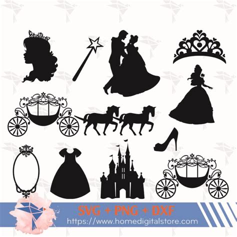 Download Free Princess SVG, Princess DXF, Cuttable File Silhouette