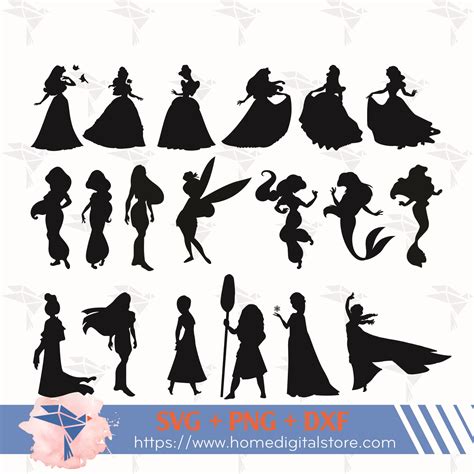 Download Free Princess SVG, Princess DXF, Cuttable File Silhouette For Crafts