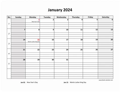 Free Printable 2024 Monthly Calendar With Lines