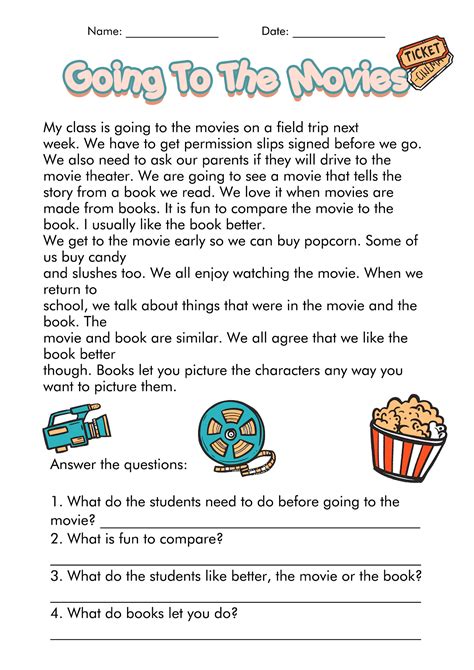 Free Printable 3rd Grade Reading Comprehension Worksheets With Questions