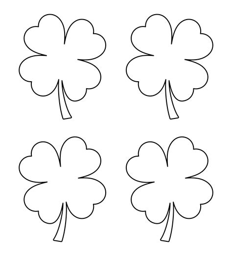 Free Printable 4 Leaf Clover Template