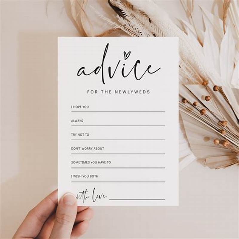 Free Printable Advice For The Bride Cards