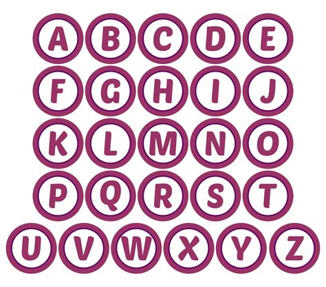 Free Printable Alphabet Circles Printable
