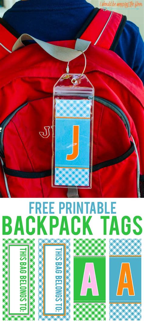 Free Printable Backpack Tags