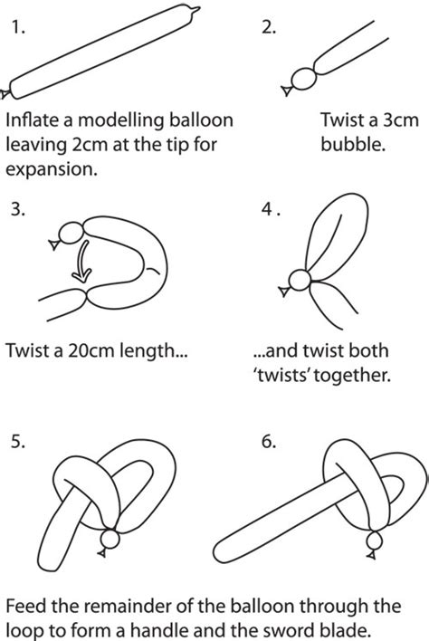 Free Printable Balloon Animal Instructions