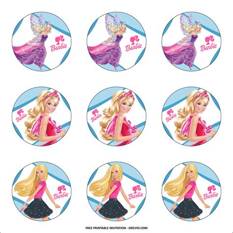 Free Printable Barbie Cupcake Toppers