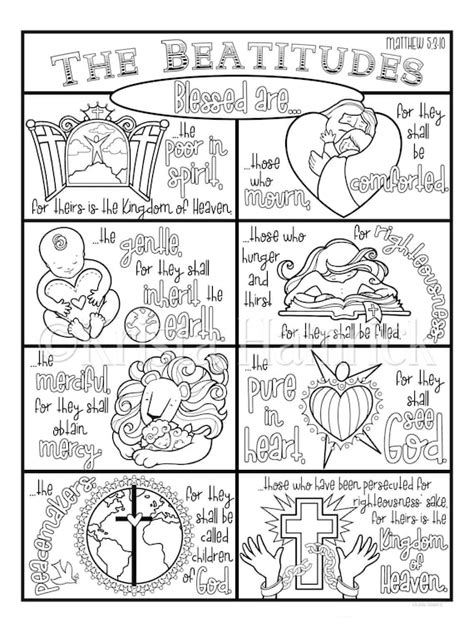 Free Printable Beatitudes Coloring Pages
