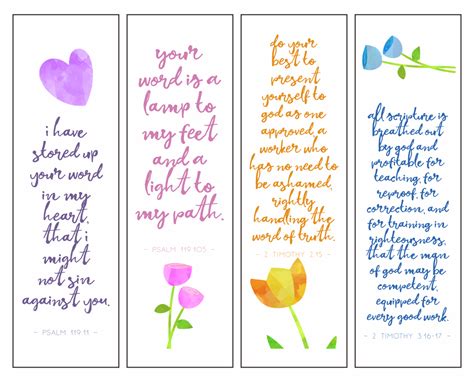 Free Printable Bible Verse Bookmark Printable