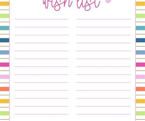 Free Printable Birthday Card List Templates