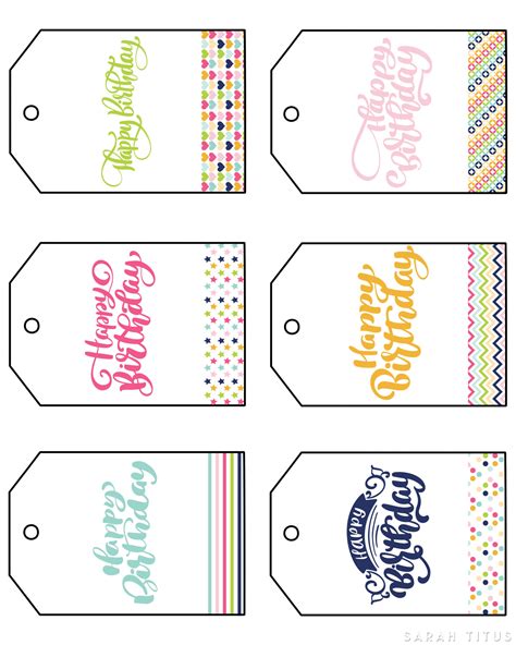 Free Printable Birthday Labels And Tags