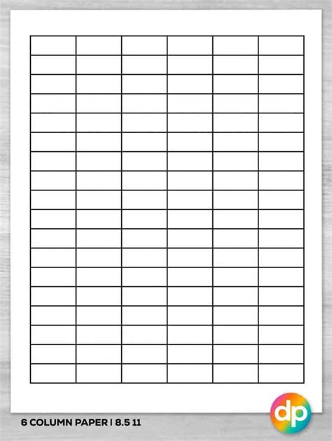 Free Printable Blank 6 Column Chart Template
