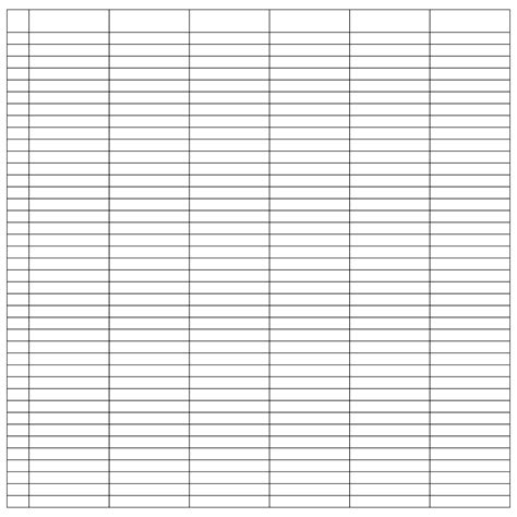 Free Printable Blank Excel
