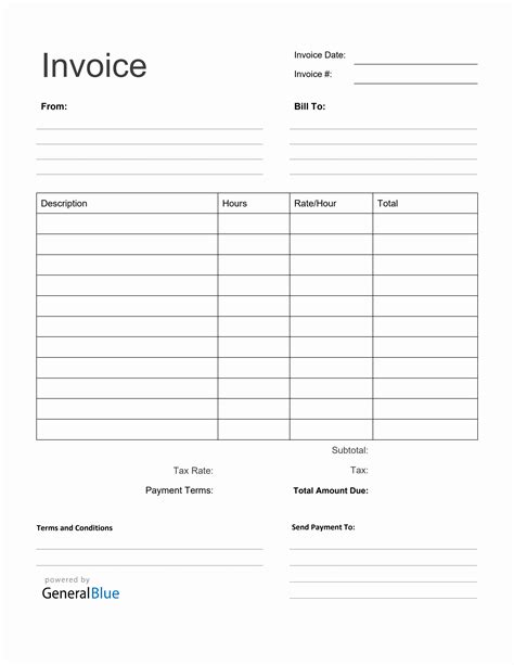 Free Printable Blank Invoices
