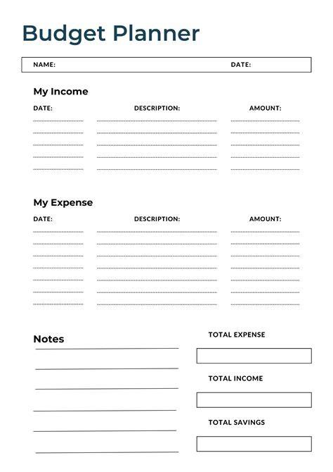 Free Printable Budget Planner 2022 PDF