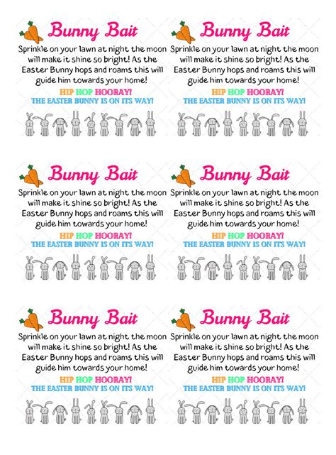 Free Printable Bunny Bait Tags