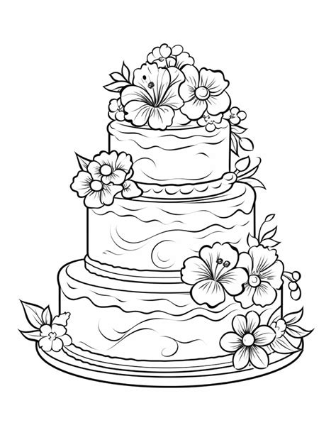 Free Printable Cake Coloring Pages