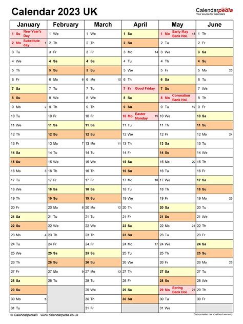 Free Printable Calendar 2023 Uk