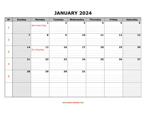 Yearly Calendar 2024 Free Download and Print